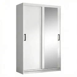SCHWEBETÜRENSCHRANK Hela mit 2 Türen. 100 cm, Weiß