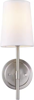 On Spot Shop 12W Warm White LED Wall Sconce Light, American Simple Traditional Design For Bedroom, Living Room & Corridor Ambient silver