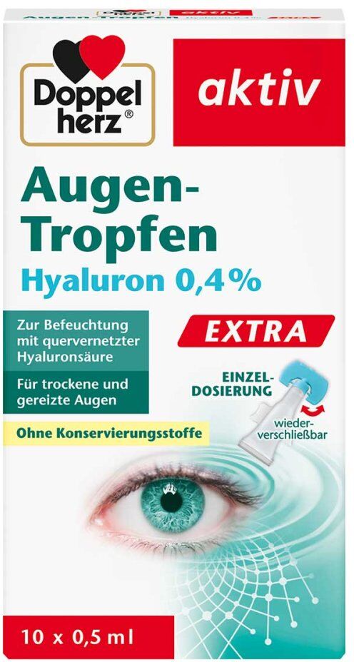 Doppelherz Augen-tropfen Hyaluron 0,4% Extra