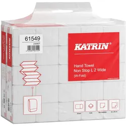 Katrin Handtücher W-Fold Interfold Classic Non Stop L 2, Haushaltspapier, Weiss