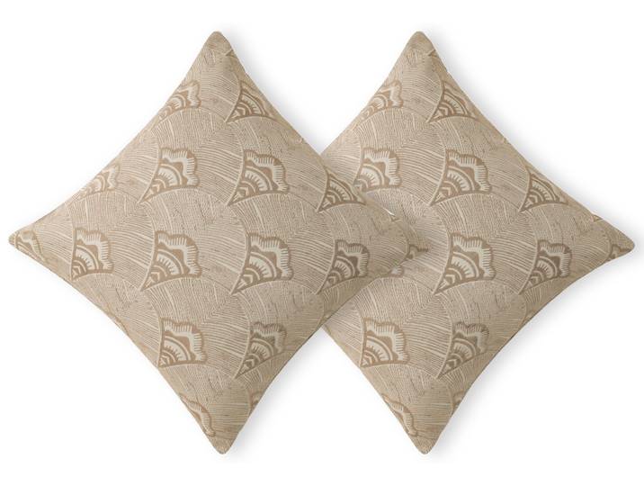 Dekokissen BRUNO BANANI Alessio , beige (taupe), B:50cm L:50cm, Polyester, Dekokissen_Sitzkissen_Kissenhüllen, Dekokissen, recyceltes Material, ohne Füllung, Jacquard Muster, moderner Hingucker