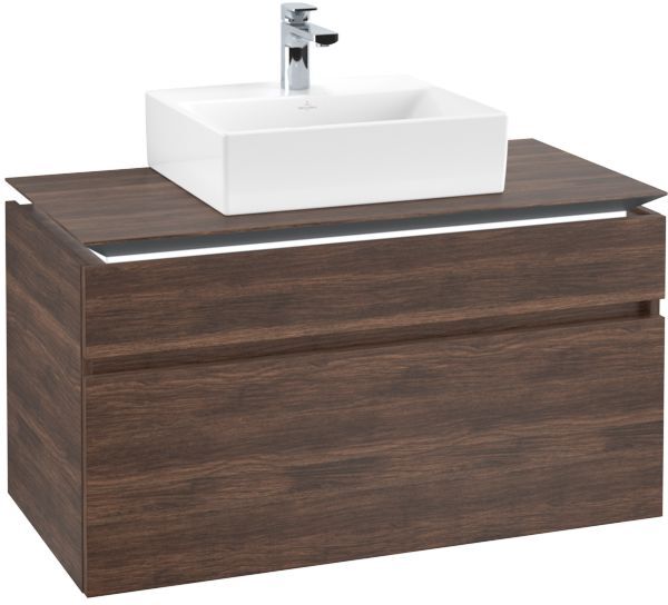 Villeroy und Boch Villeroy & Boch Legato Waschtischunterschrank B604L0VH 100x55x50cm, mit Beleuchtung, Arizona Oak