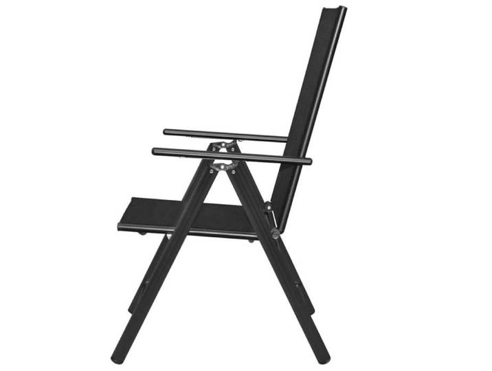 Bon plan  Chaises pliables de jardin - JILI HOT - lot de 2 Aluminium et textilène Noir - 54x73x107cm - Pour Patio/Plage