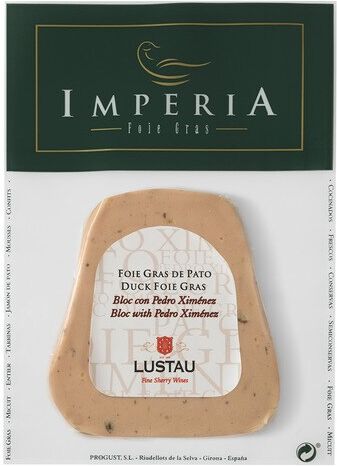 Imperia Foie gras de pato con Pedro Ximenez .
