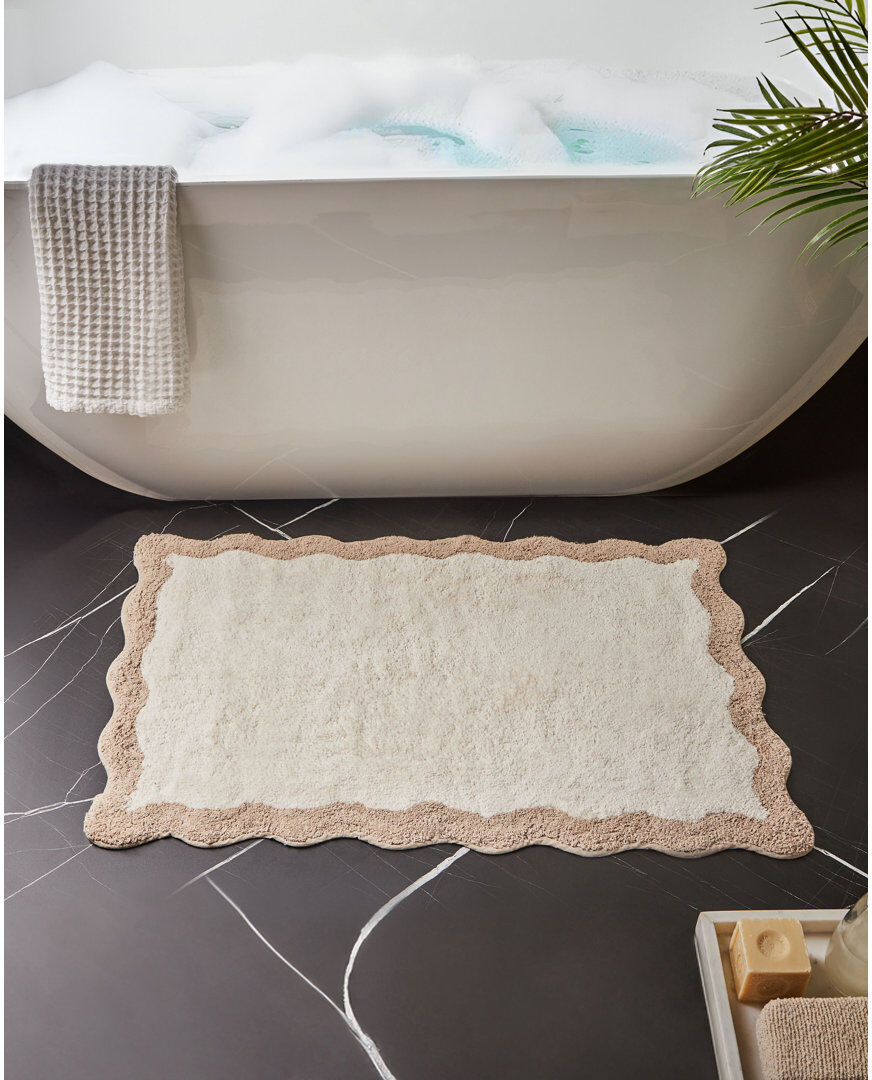 17 Stories Non-Slip Bath Mat Beige/Brown 90cm L x 60cm W