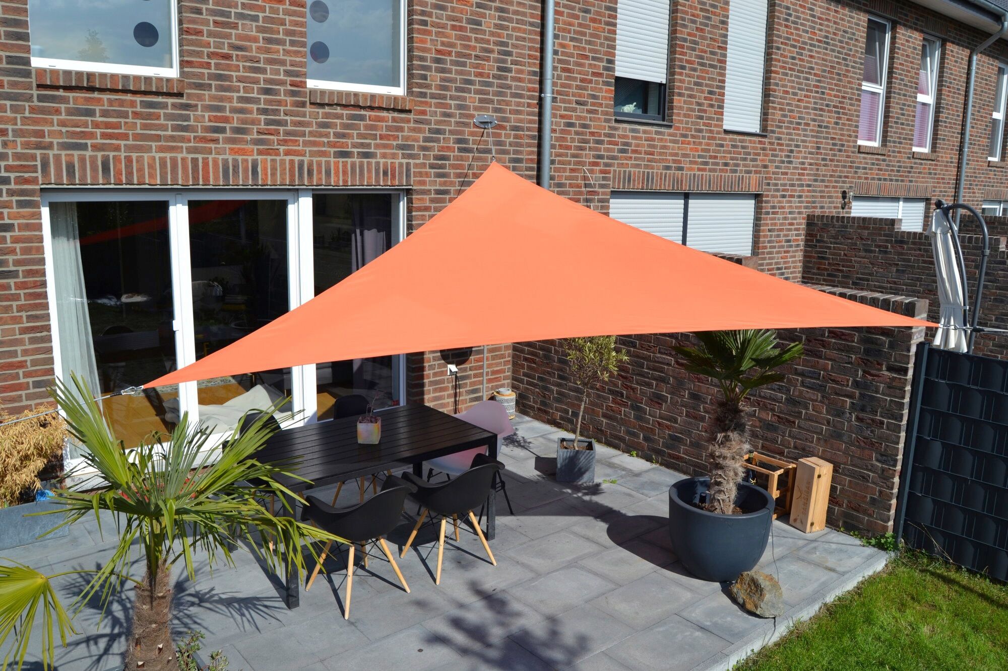 Sonnensegel FLORACORD, orange (terrakotta), B:360cm T:360cm, Polyester, Sonnensegel, Sonnensegel, Schenkellänge: 360 cm terrakotta B/T: 360cm x 360cm