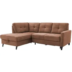 sit & more Ecksofa Valona Stoff Gold Kupfer