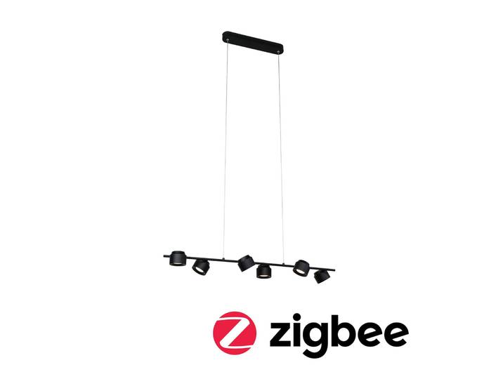 Puric Pane 6 Pendelleuchte Zigbee Dim. Schwarz - Paulmann - Wohnzimmer - Modern - Kunststoff - Mehrflammig