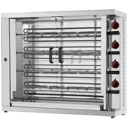 Elektrischer hähnchengrill 4 schwerter = 20/24 hühner - 1100x450x970 mm - 16800 W 400/3V - 53203042 Eurast