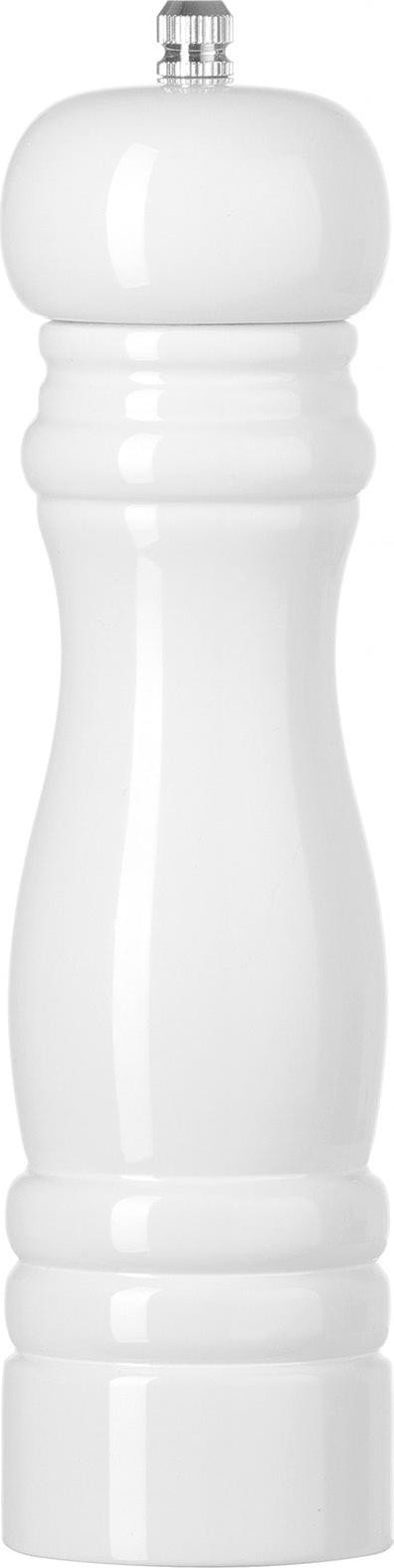 Cookinglife Zoutmolen Rocca Wit Glanzend - Keramische Molen - Hoogte: 21.5 cm