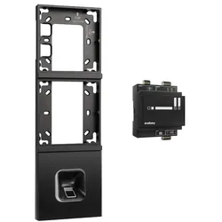 ekey xLine Fingerprintset Unterputzmontage, Loxone Montagerahmen 3-fach Anthrazit