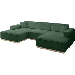WOHNLANDSCHAFT IREA-U1 - 301x165x80 cm Grün