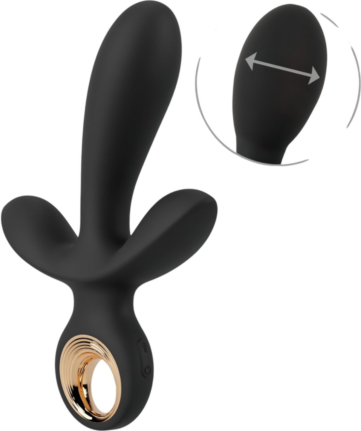 Eternal - Inflatable Triple Vibrator (Black)