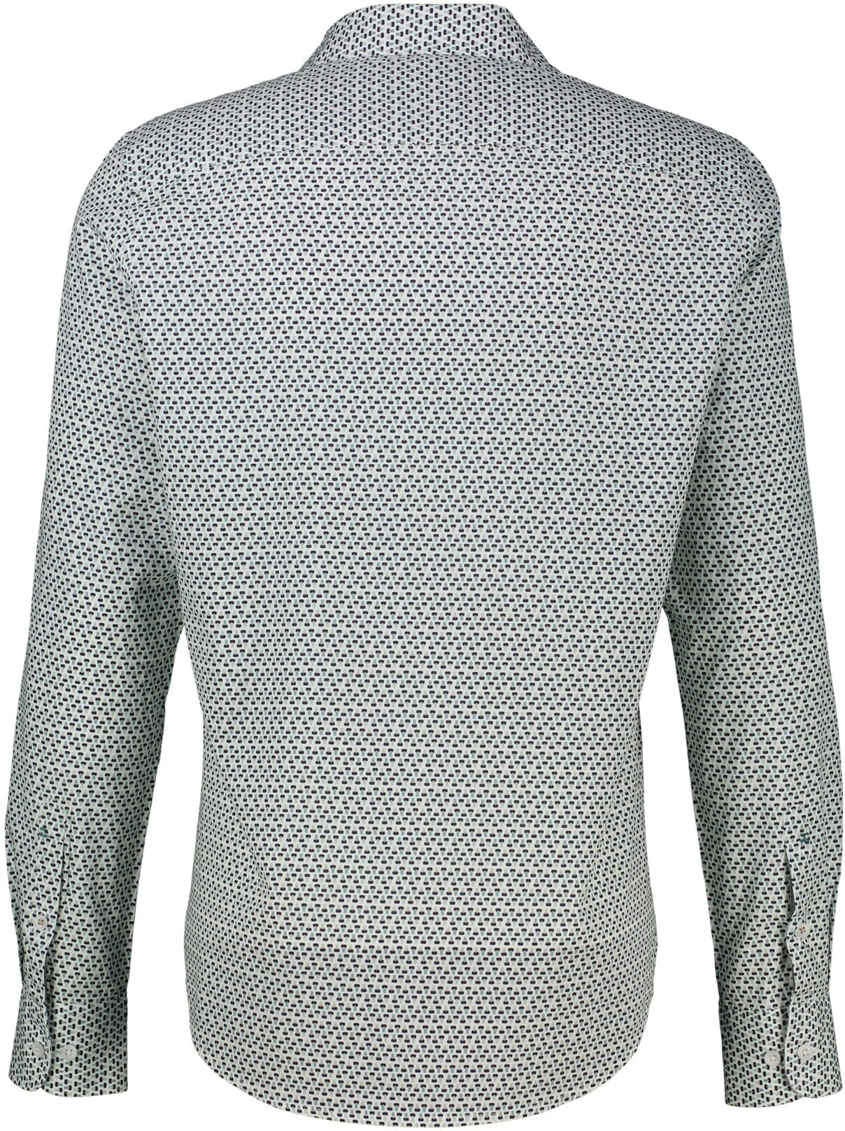 Langarmhemd LERROS "Modisches Herrenhemd mit Printmuster, große Größen", Herren, Gr. 4XL, extraweit, grau (broken weiß), 100% Baumwolle, Hemden Langarmhemd