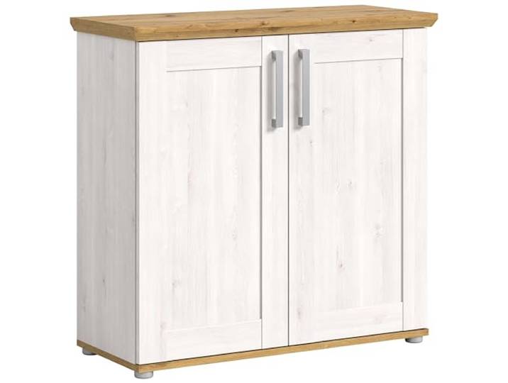 xonox.home Garderobe Verona Flurkommode Anrichte Stauraummöbel Kommode in Sibiu Lärche Nb. Absetzung Artisan Eiche Nb., ca. 95x92x39 cm