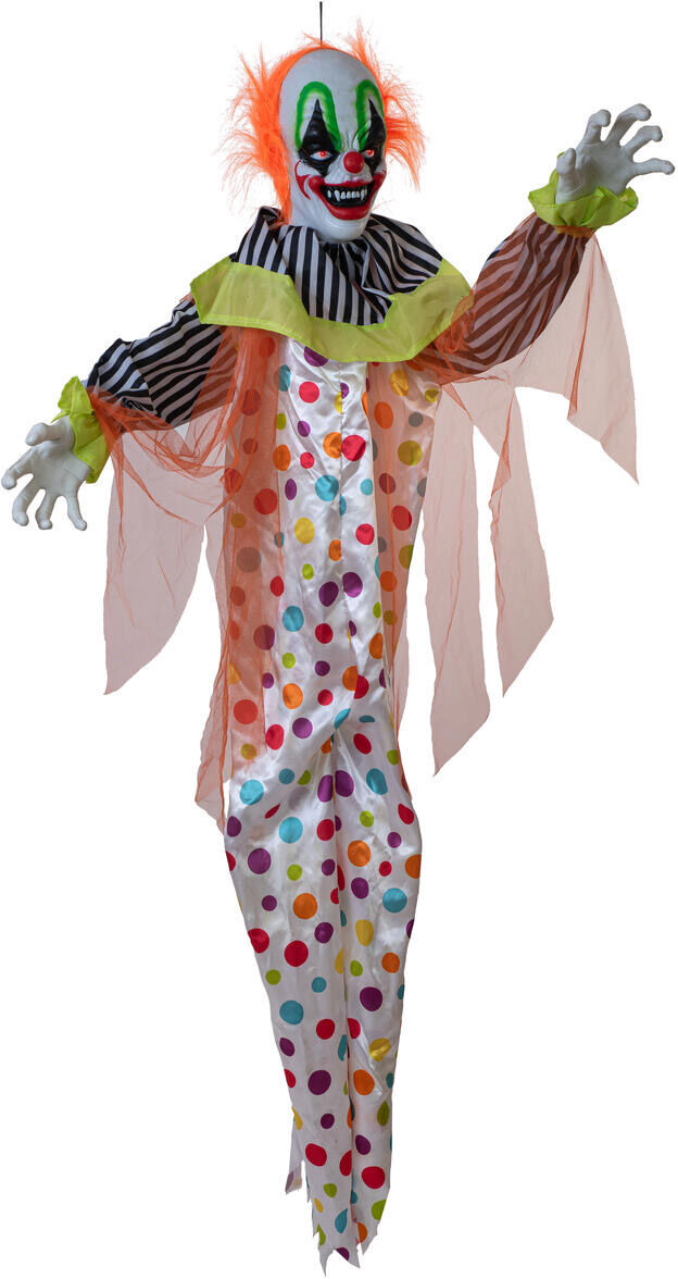 Europalms Halloween Figur Clown Curby, Animiert, 155cm