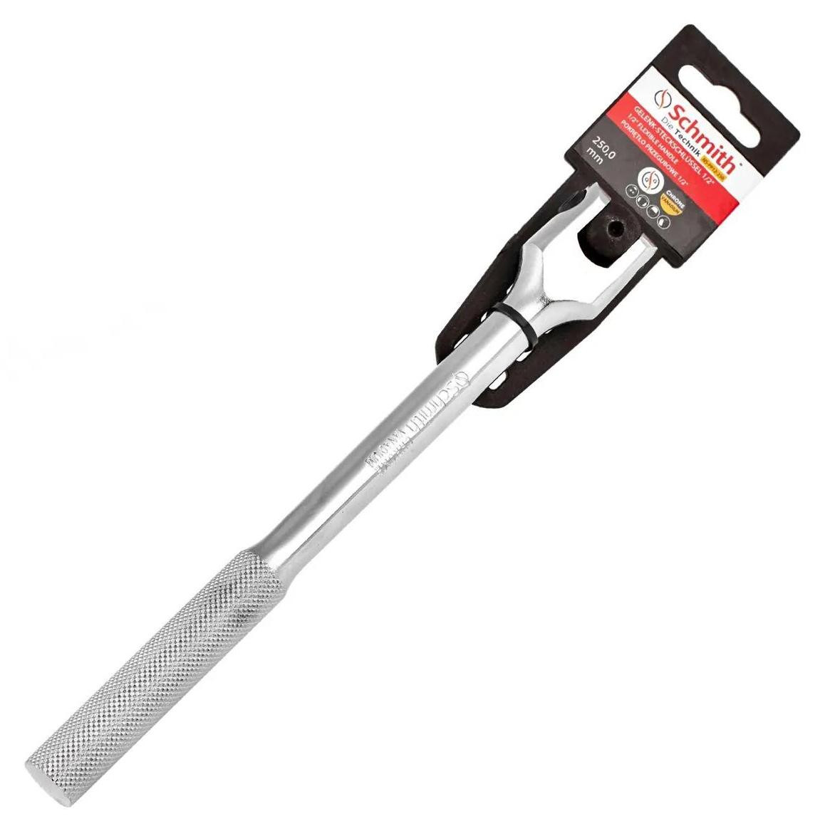 Schmith PRO ratelmoersleutel met scharniergreep 1/2", 250 mm, chroom-vanadiumstaal