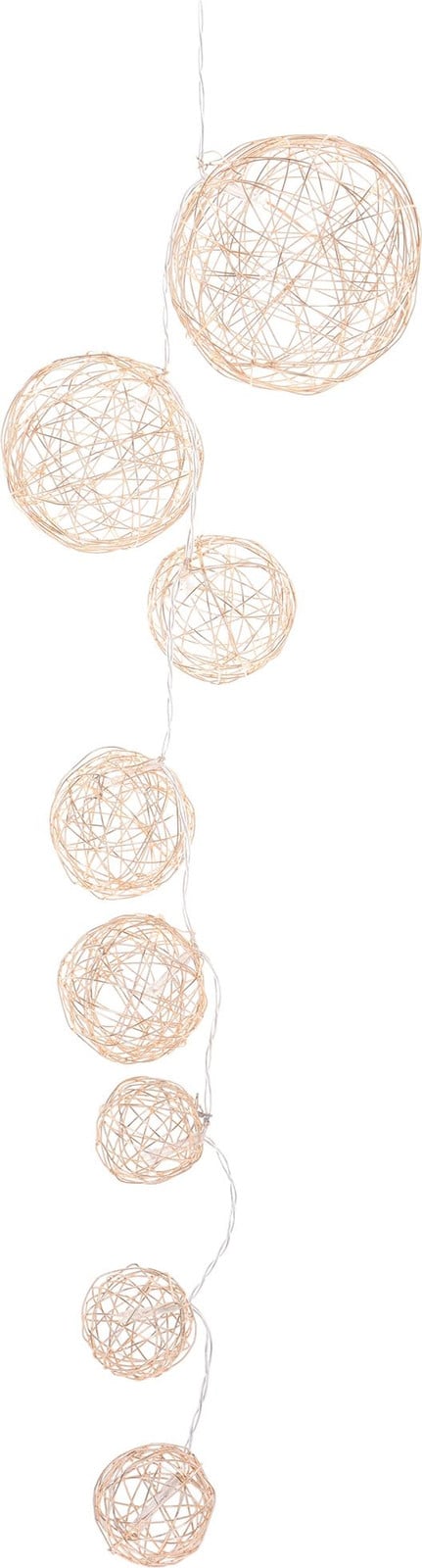 COM-Four LED-lichtketting met 8 bolletjes voor decoratieve verlichting