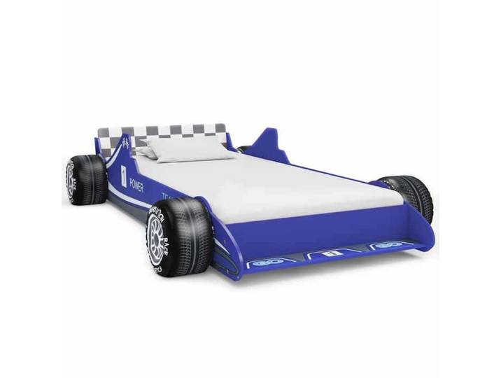Bonne qualité - Lit voiture de course pour enfants robuste - en MDF - bleu - 90x200 cm bld81q68896764