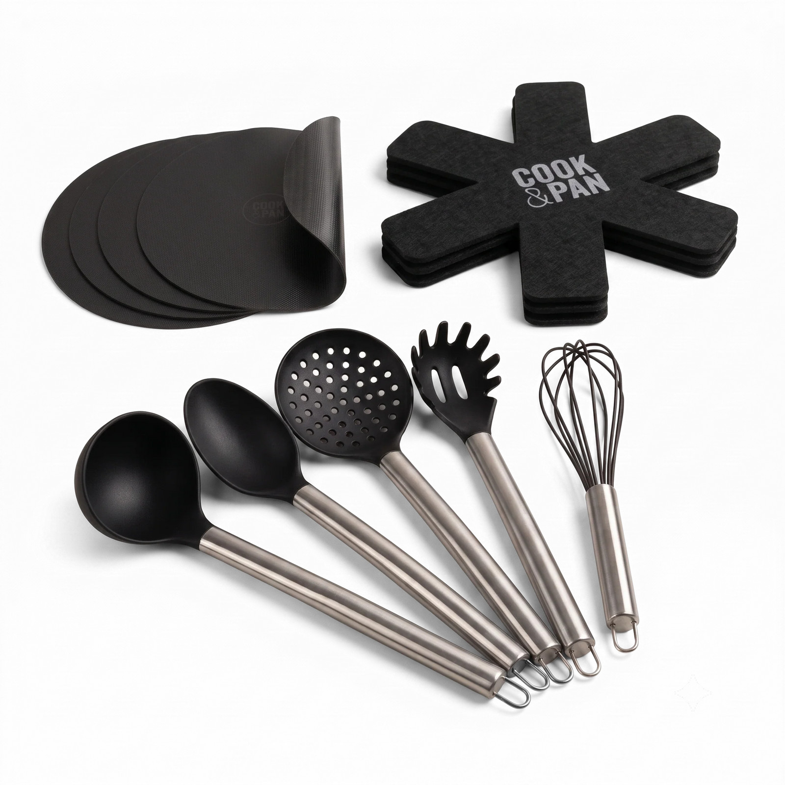 Cook & Pan Accessoirebundel Zwart voor Inductie - PFAS-vrij