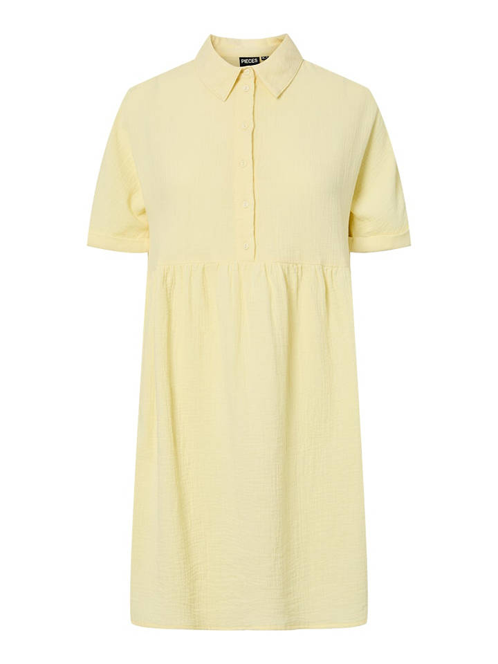 Pieces Kleid in Gelb - L