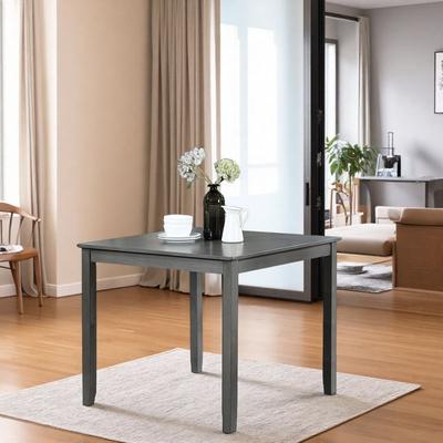 ZWYO HOSIMU "35"" Modern Square Dining Table, Small Space Kitchen Table for 4 with Solid Rubberwood Legs"