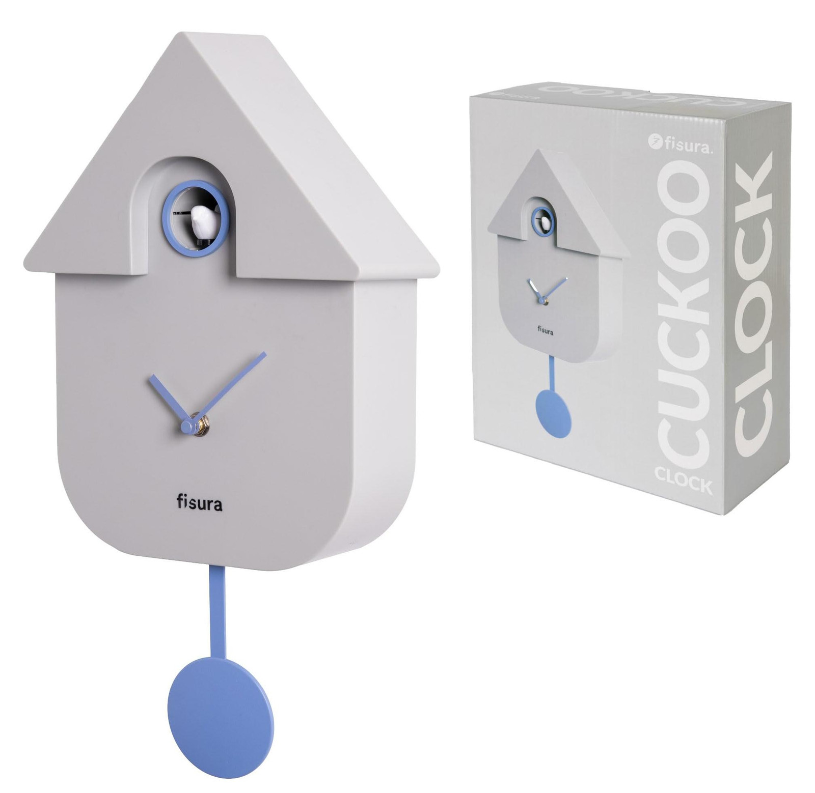 Fisura Grijze Cuckoo-klok voor wandmontage