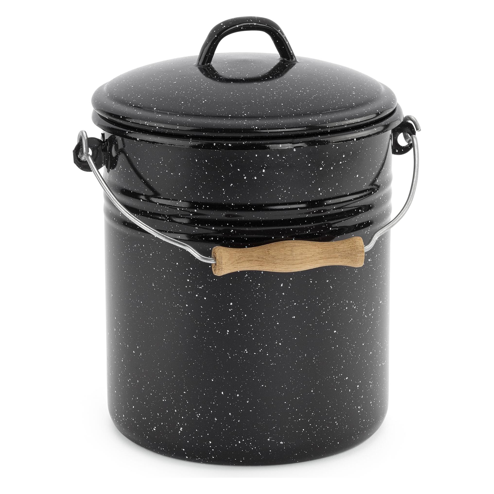 Krüger Mülleimer 5l m.D. sw-wss gesp. (16.42 l) (KARL KRÜGER)