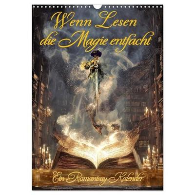 Wenn Lesen die Magie entfacht (Wandkalender 2027 DIN A3 hoch), CALVENDO Monatskalender