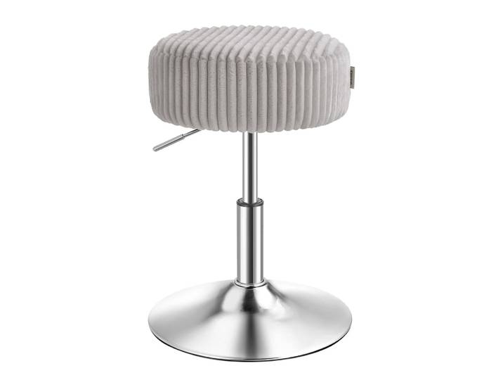 Ensembles de 2 tabourets de coiffeuse 38.5 x 38.5 x 44-56 cm gris