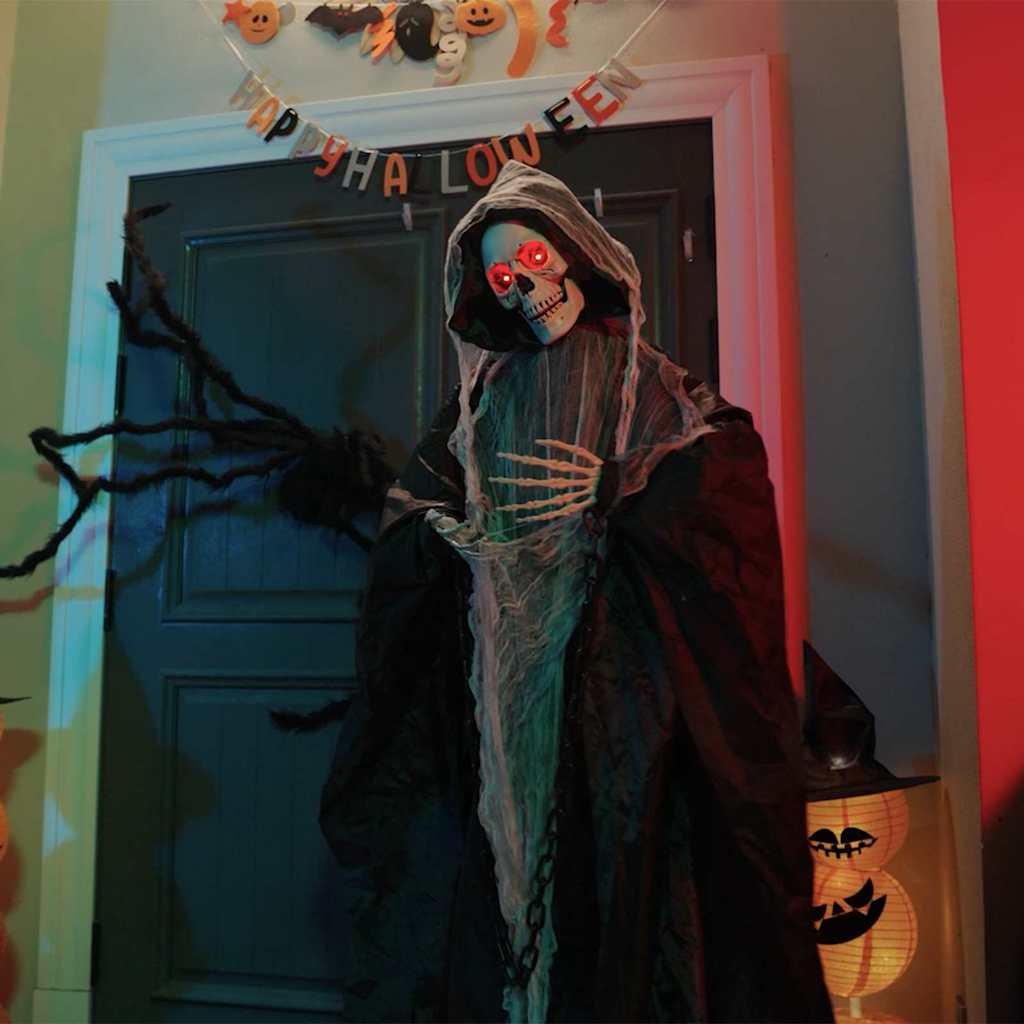 vidaXL Faucheuse suspendue Halloween SPOOKA Noir 112 x 164 cm
