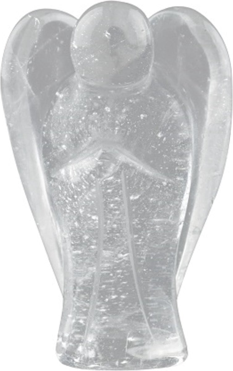 Staande engel van bergkristal 20 mm
