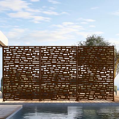 Dovelina Outdoor Privacy Screen Metal Privacy Screen Panel Free Standing