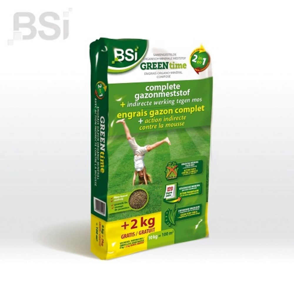 BSI Organisch-minerale meststof voor 100 m², 10 kg, bestand tegen mos