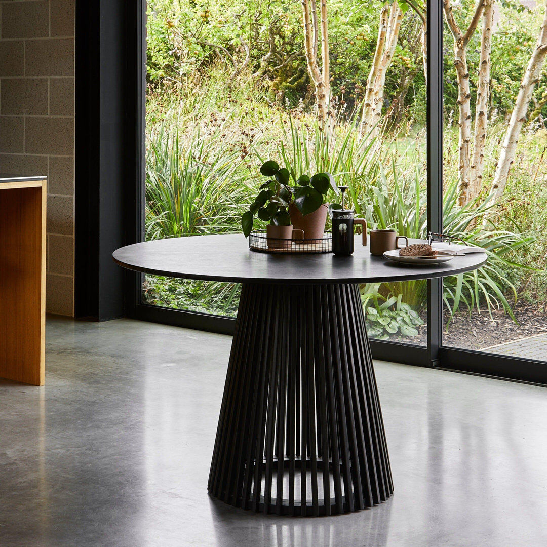 ClassicLiving Hopley Willow Round 120cm Dining Table Black