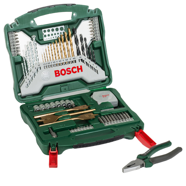 Bosch 70-teiliges X-Line Zubehörkoffer Zangen-Set 2607017197