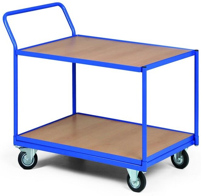 B2B Partner Tischwagen, 2 Etagen im Stahlrahmen, Tragfähigkeit 400 kg