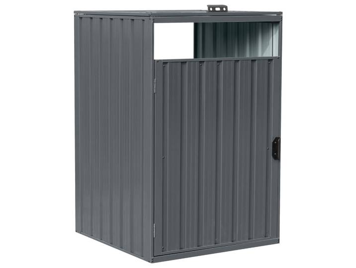 Mülltonnenbox, Anthrazit, Metall, 80x80x122 cm, CE, Gartenzubehör, Geräteschuppen