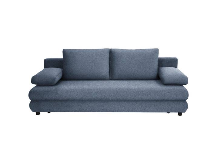 Xora Schlafsofa Taras, Blau, Kunststoff, 2-Sitzer, Füllung: Schaumstoff, 197x77x81 cm, Stoffauswahl, Wohnzimmer, Sofas & Couches, Schlafsofas, Schlafsofas mit Bettkasten
