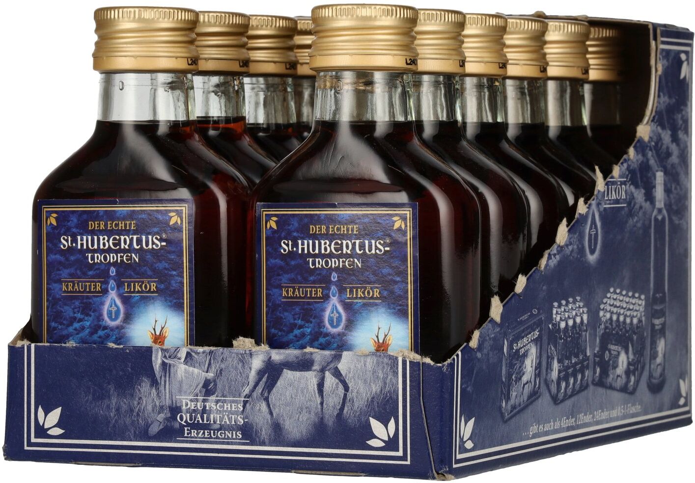 St. Hubertus Likör St. Hubertus Tropfen Kräuterlikör 30% Vol. 12x0,1l
