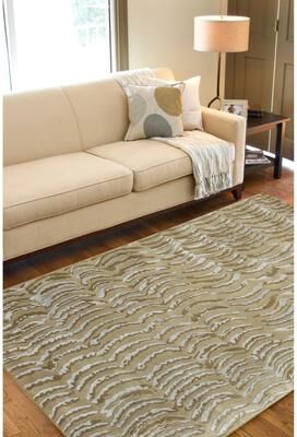 Livabliss Hand-knotted Resonate Grey Abstract Design Wool Area Rug - 5' x 8'/Surplus