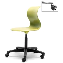 Kinderstuhl Pro 5 kiwigrün Polyamid Weich mit Chrom Abdeckung (für harte Böden) ...
