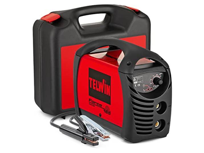 Telwin 07170085 Force 165 Machine à souder à électrode inversée complète avec accessoires dans une mallette\, 230V\, Rouge\, Force 165 dans une Mallette