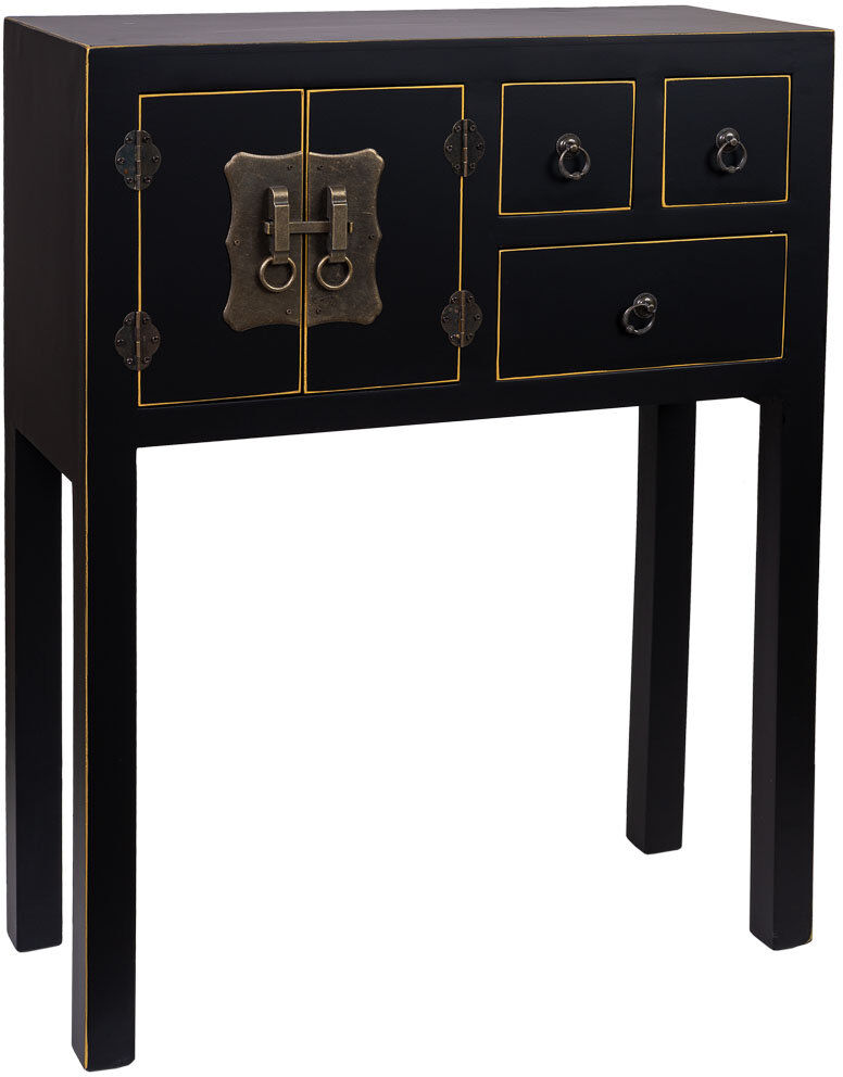 Longshore Tides 63cm Console Table Black 82cm H X 63cm W X 26cm D
