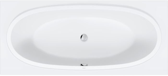 Duravit Balcoon Badewanne 700679030000000 180x80cm, Einbauversion, 1 Rückenschräge, weiß matt