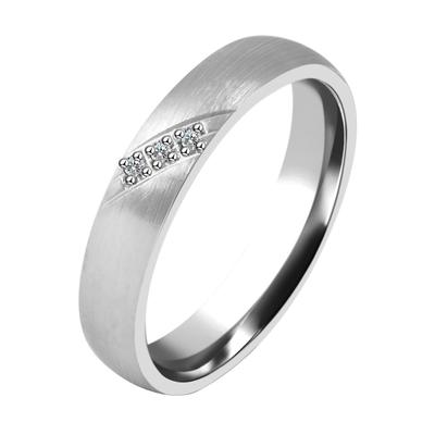 Partnerring AKZENT "Jolien" aus 925 Sterlingsilber, rhodiniert, langlebig, Gr." Gr. 54, silber (silberfarbig), Fingerringe, Damen, 54, Silber 925 (Sterlingsilber)