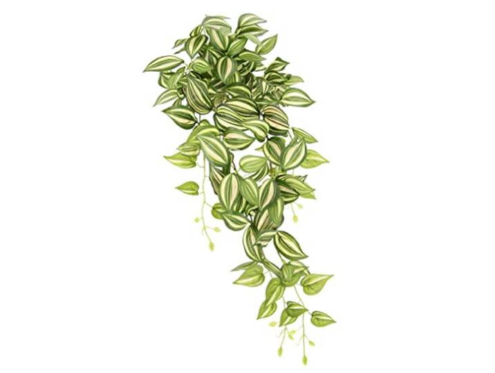 Flair Flower Kunstmatige Tradescantia Hanger Ranken Slinger, Kunstplant Struik Plant Rankende Plantenhanger Kamerplant Klimop, 151723GNR, Ca. 80 x 28 x 26 cm