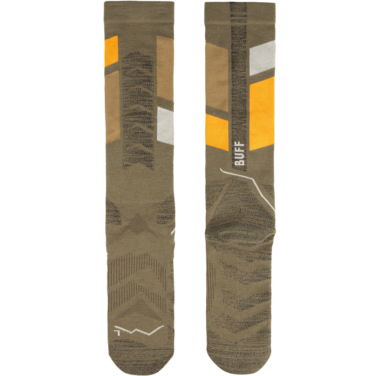 BUFF Herren Thermonet Skisocken OVER THE CALF olive green - L = 42 -44