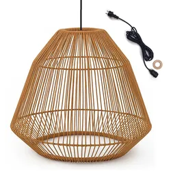 Lumisky MAYA H39CM 5M netzbetriebene Pendelleuchte Polyrattan Beige