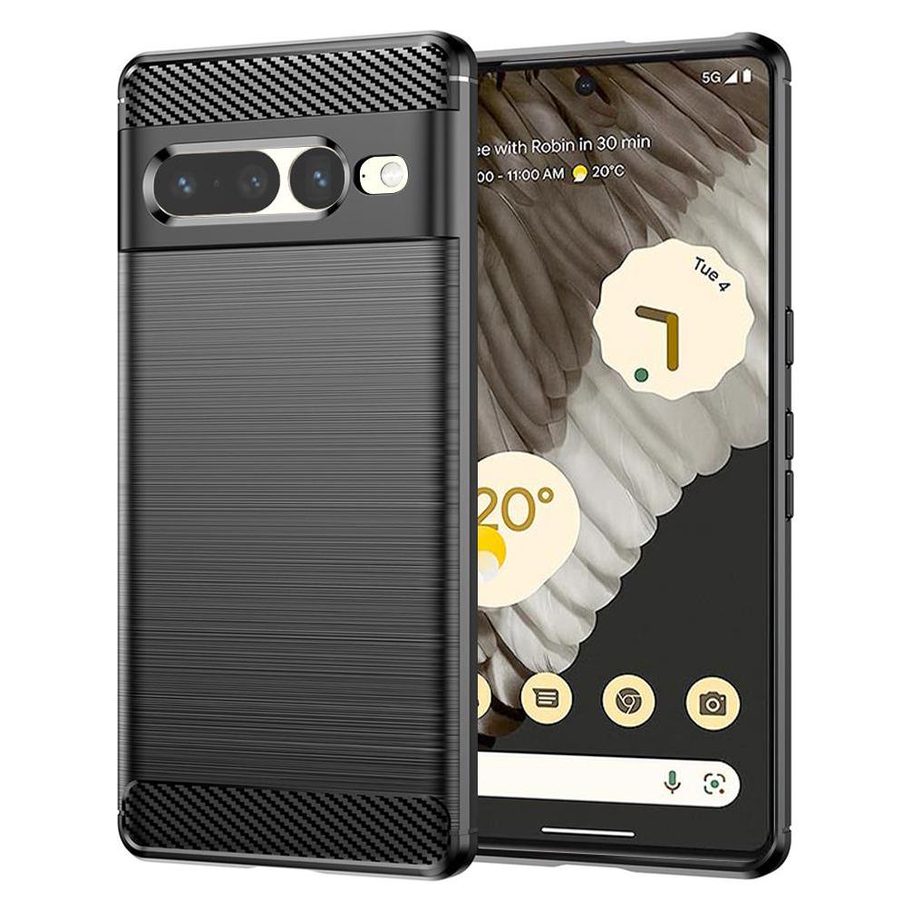 Techsuit - Carbon Silicone - Google Pixel 7 Pro - Black (Google Pixel 7 Pro) (56339746)